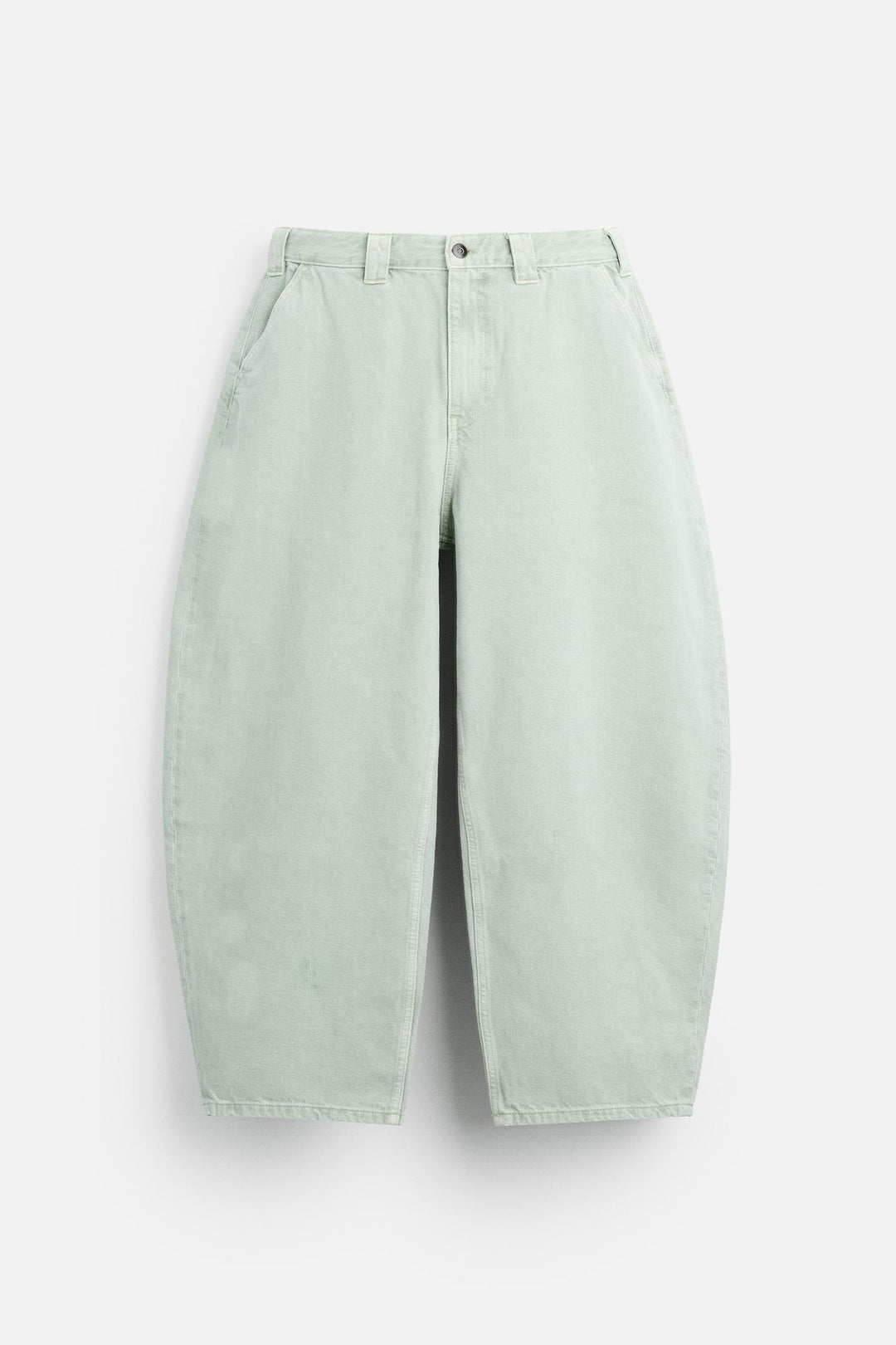 ZARA DENIM BALLOON FIT PANTS X HARRY LAMBERT