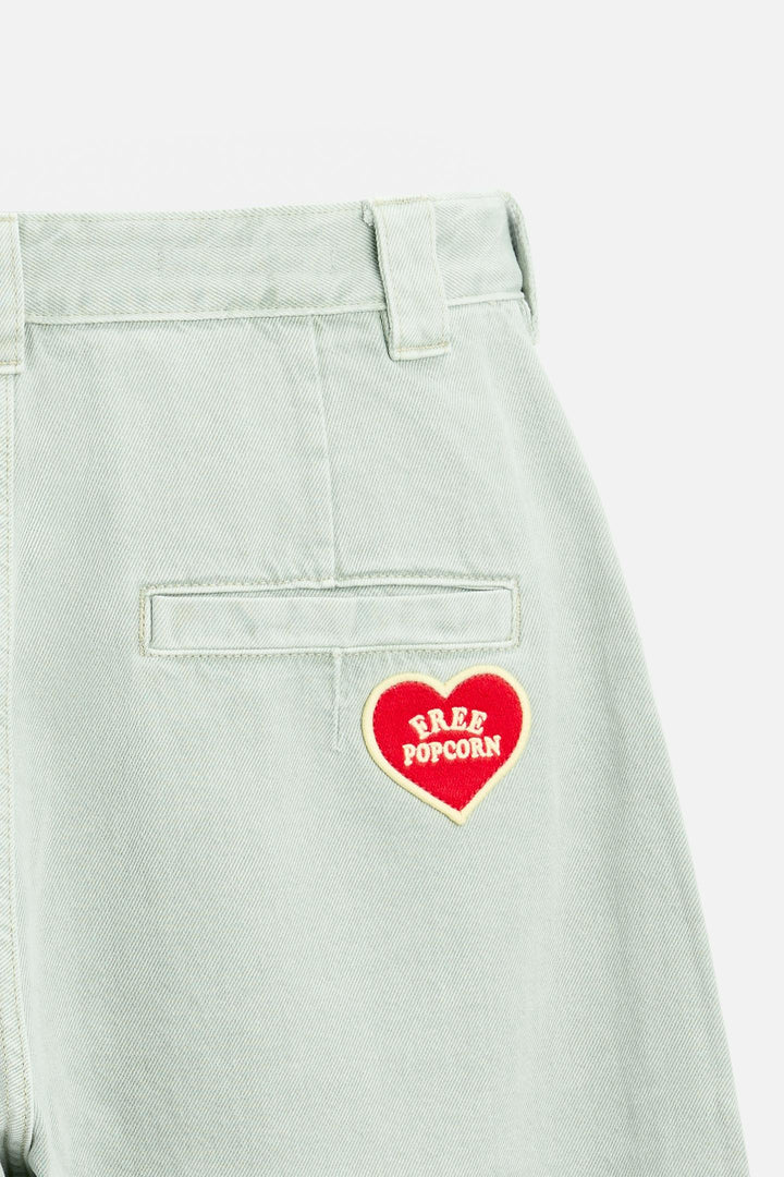ZARA DENIM BALLOON FIT PANTS X HARRY LAMBERT