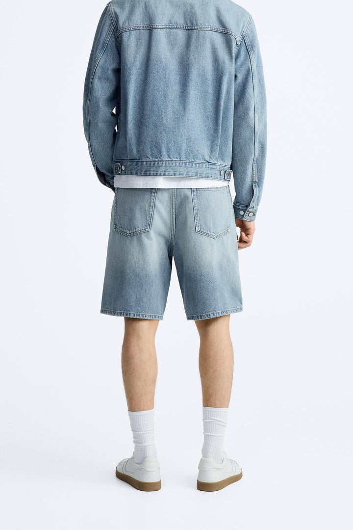 ZARA STRAIGHT FIT DENIM SHORTS