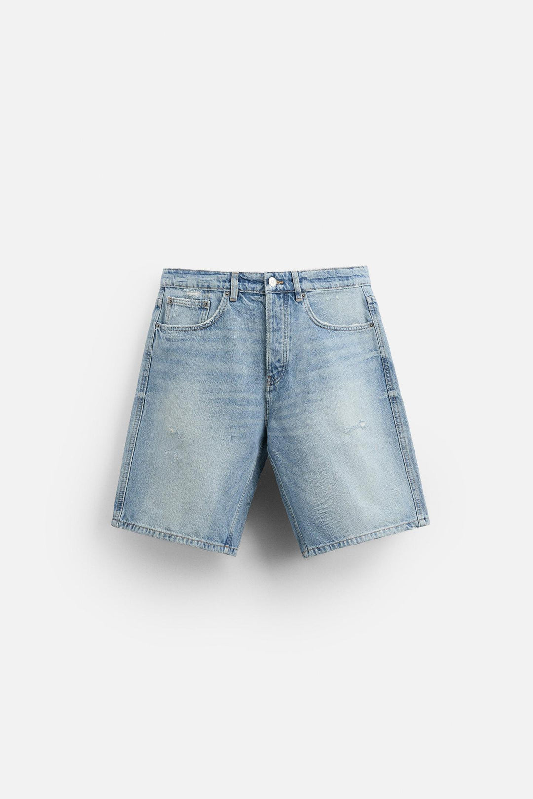 ZARA STRAIGHT FIT DENIM SHORTS