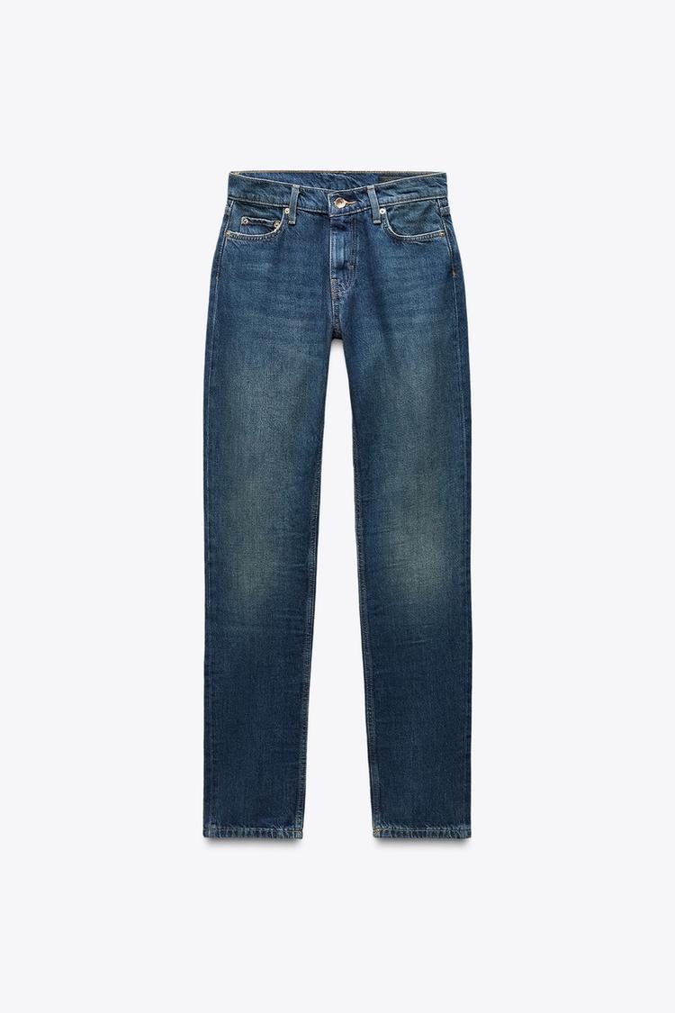 ZARA ZW COLLECTION LOW RISE STRAIGHT LEG JEANS
