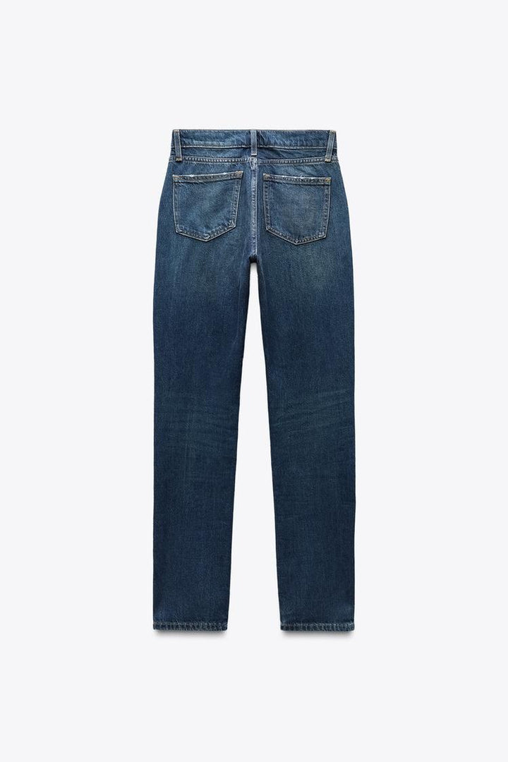 ZARA ZW COLLECTION LOW RISE STRAIGHT LEG JEANS