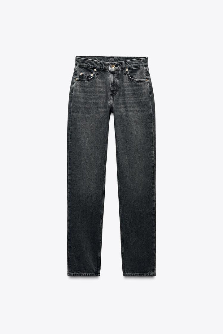 ZARA ZW COLLECTION LOW RISE STRAIGHT LEG JEANS