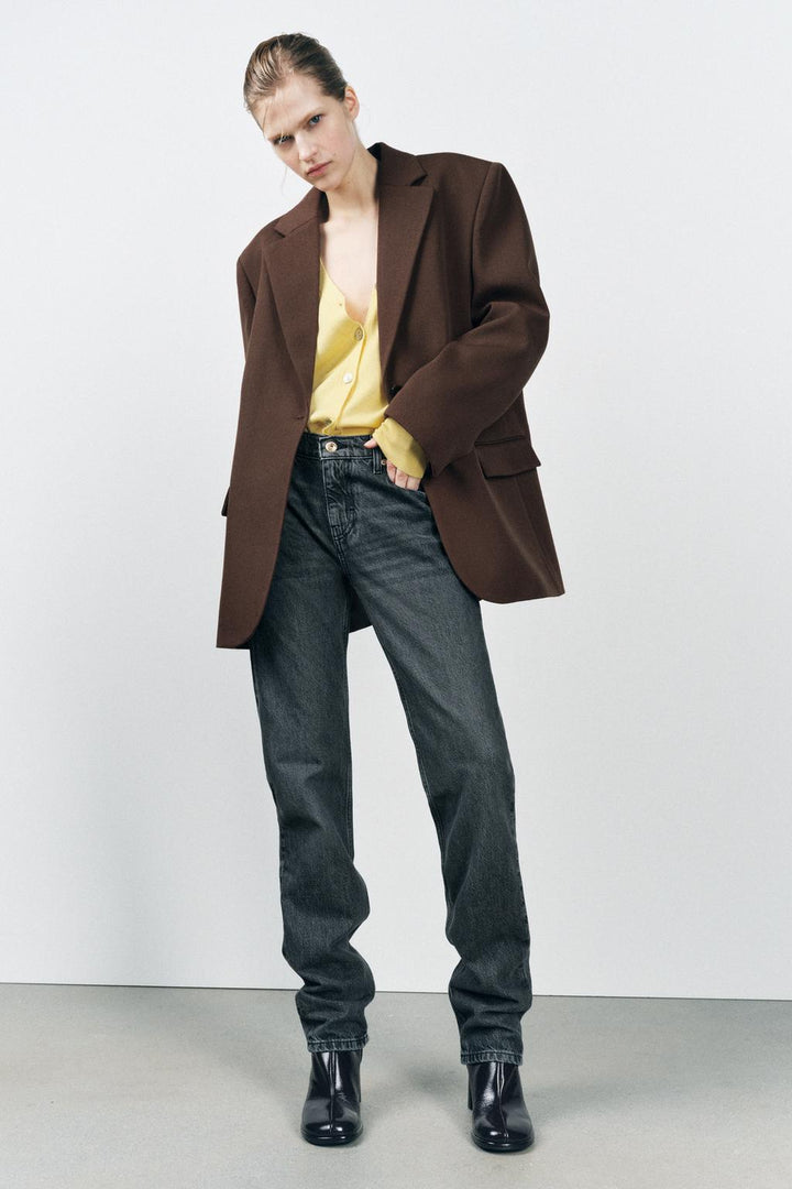ZARA ZW COLLECTION LOW RISE STRAIGHT LEG JEANS