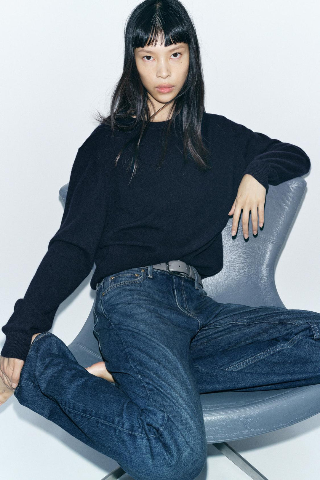 ZARA ZW COLLECTION LOW RISE STRAIGHT LEG JEANS