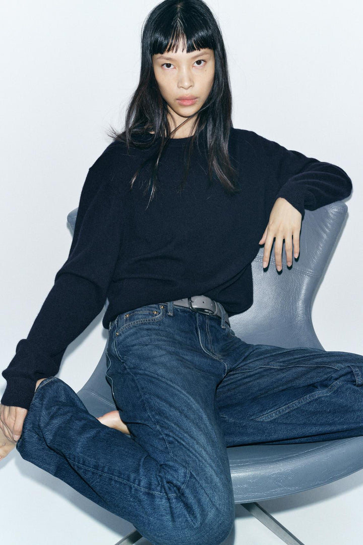 ZARA ZW COLLECTION LOW RISE STRAIGHT LEG JEANS