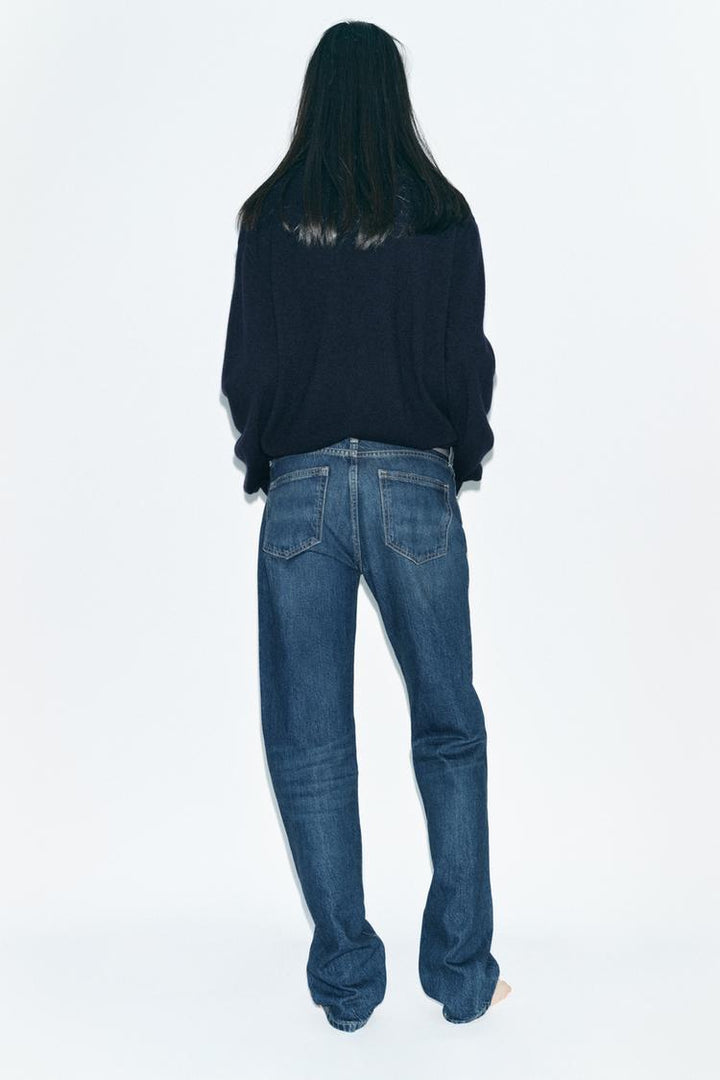 ZARA ZW COLLECTION LOW RISE STRAIGHT LEG JEANS