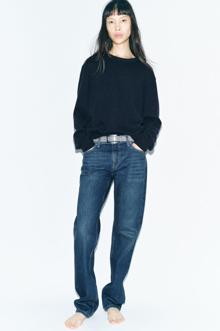 ZARA ZW COLLECTION LOW RISE STRAIGHT LEG JEANS