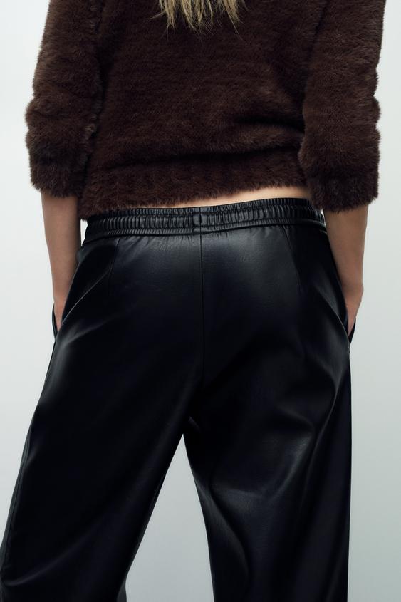 Zara FAUX LEATHER PANTS