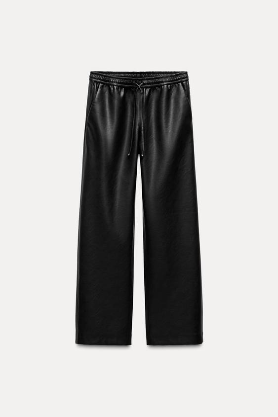 Zara FAUX LEATHER PANTS