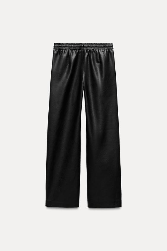 Zara FAUX LEATHER PANTS