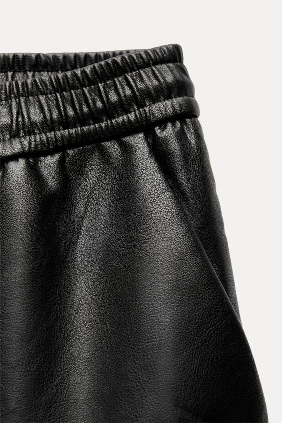 Zara FAUX LEATHER PANTS