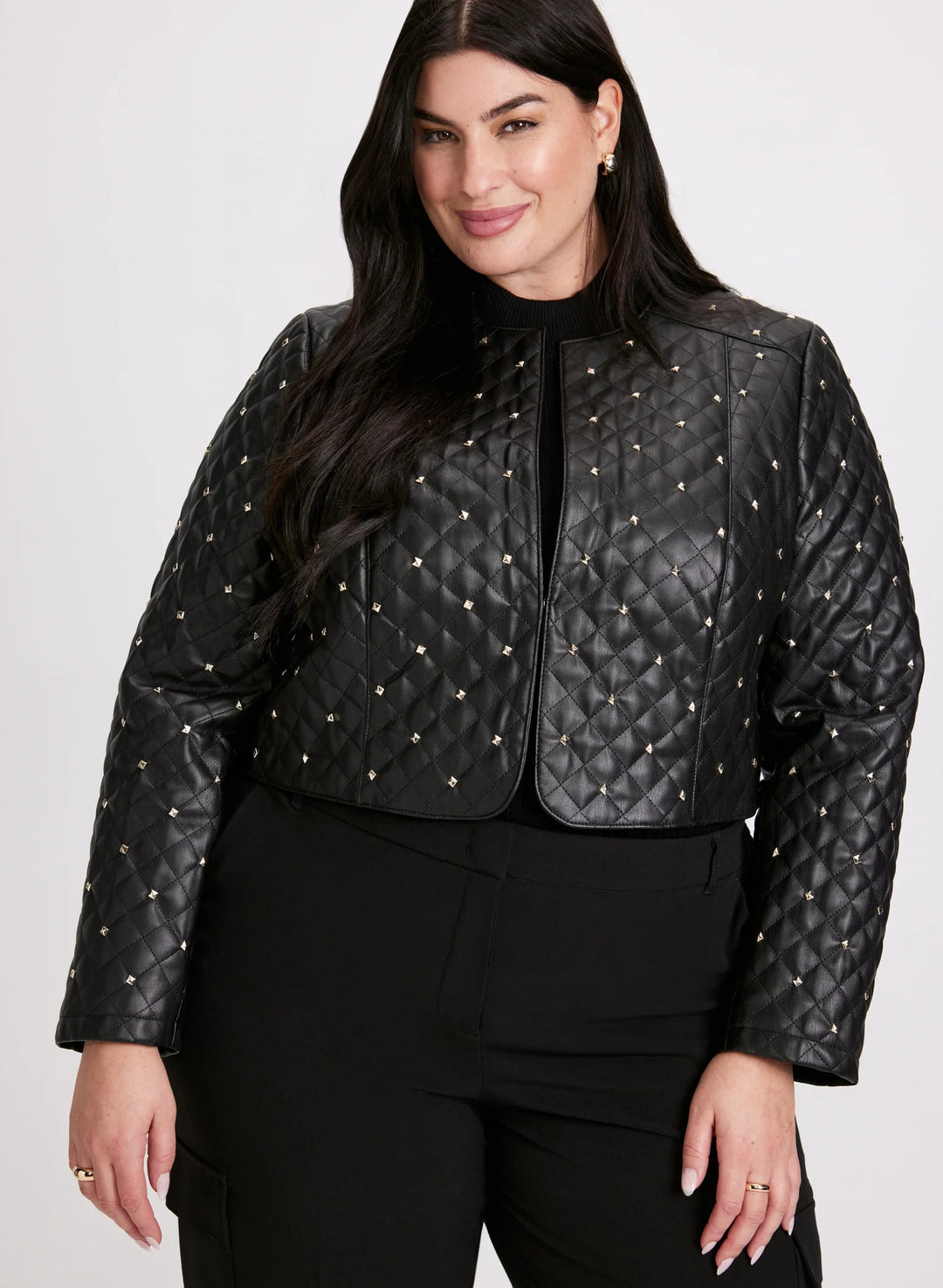 LAURA Studded Vegan Leather Jacket