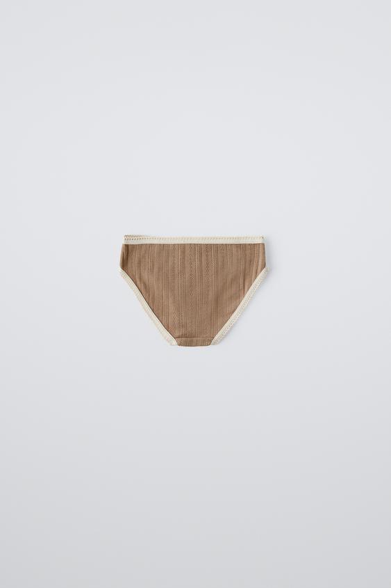 Zara 2-6 YEARS/ THREE-PACK OF POINTELLE BEAR UNDERWEAR