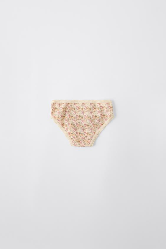 Zara 2-6 YEARS/ SIX-PACK OF FLORAL UNDERWEAR
