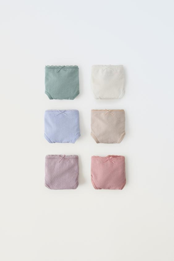 Zara 2-6 YEARS/ SIX-PACK OF TEXTURED UNDERWEAR
