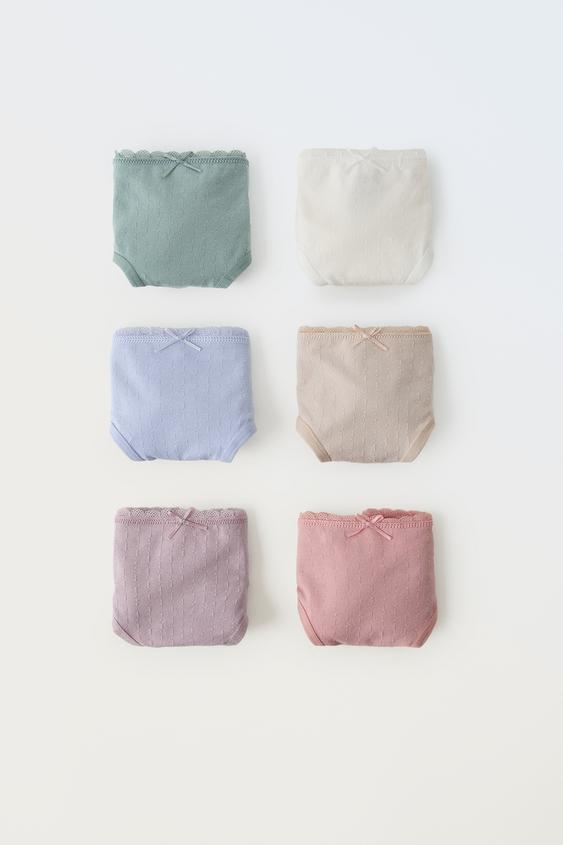 Zara 2-6 YEARS/ SIX-PACK OF TEXTURED UNDERWEAR