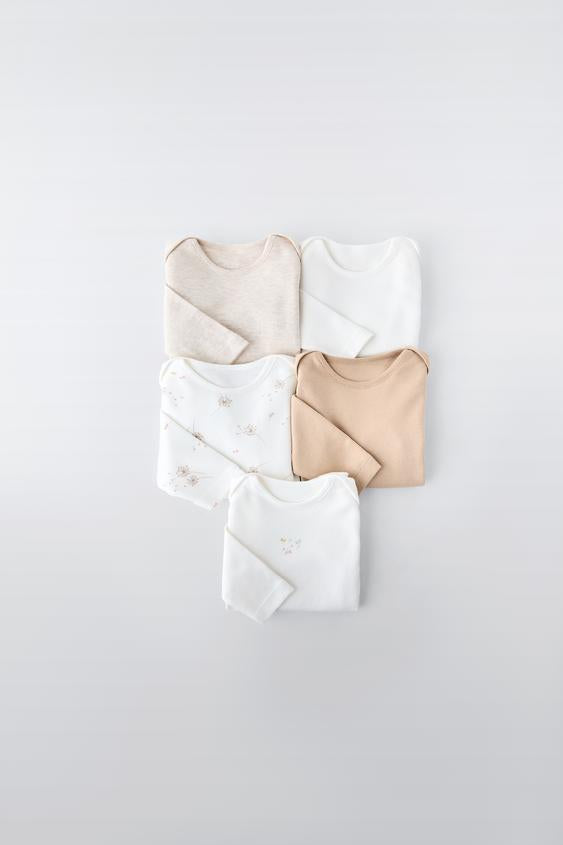 Zara FIVE PACK OF DANDELION BODYSUITS