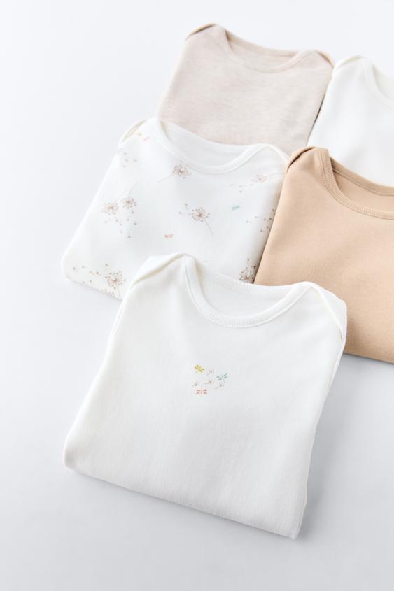 Zara FIVE PACK OF DANDELION BODYSUITS