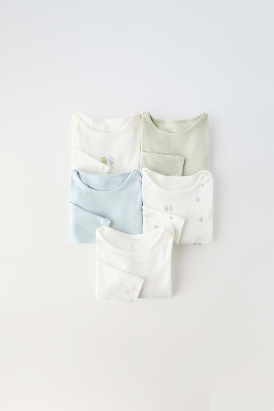 Zara FIVE-PACK OF TREE ROMPERS
