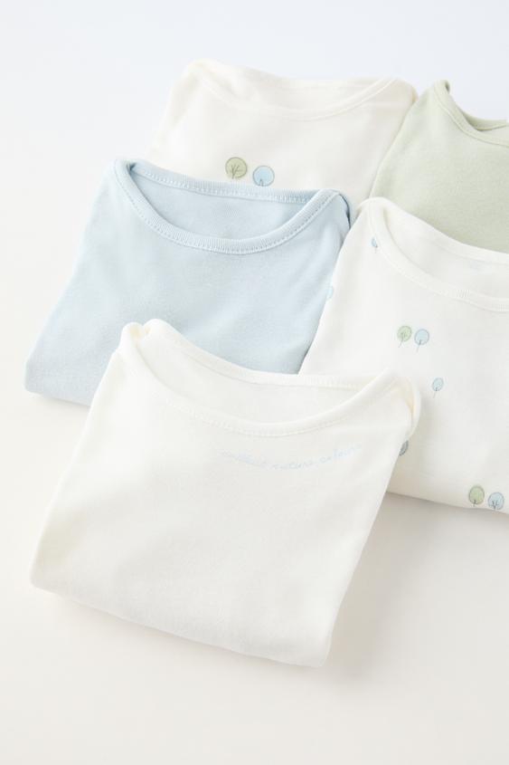 Zara FIVE-PACK OF TREE ROMPERS