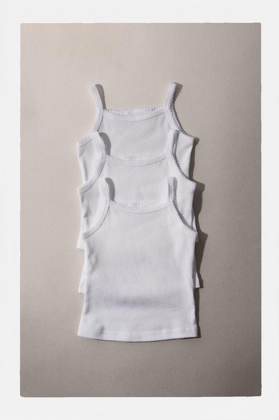 Zara AGES 2-6/ THREE-PACK OF BASIC TANK TOPS