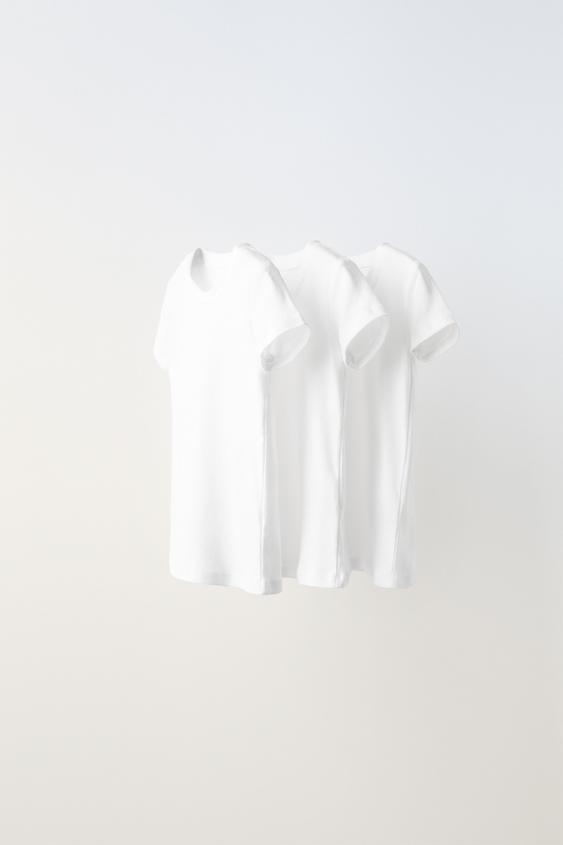 Zara 2-6 YEARS/ THREE-PACK OF BASIC SHORT SLEEVE T-SHIRTS