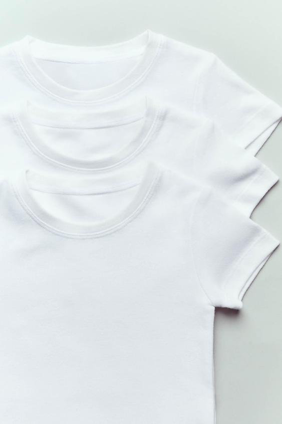 Zara 2-6 YEARS/ THREE-PACK OF BASIC SHORT SLEEVE T-SHIRTS