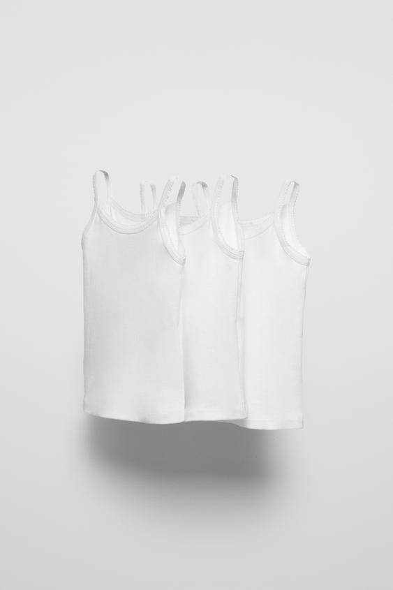 Zara AGES 2-6/ THREE-PACK OF BASIC TANK TOPS