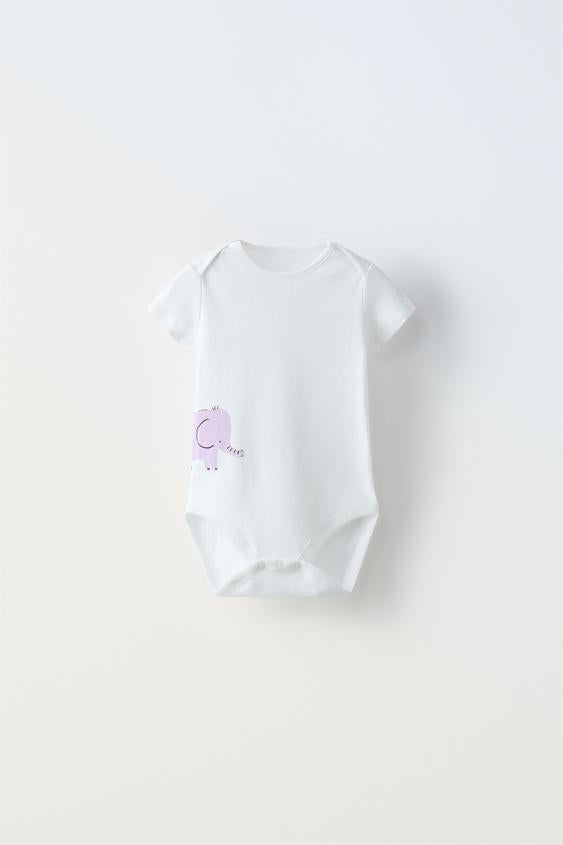 Zara 1 MONTHS - 3 YEARS/ FIVE-PACK OF ANIMAL BODYSUITS