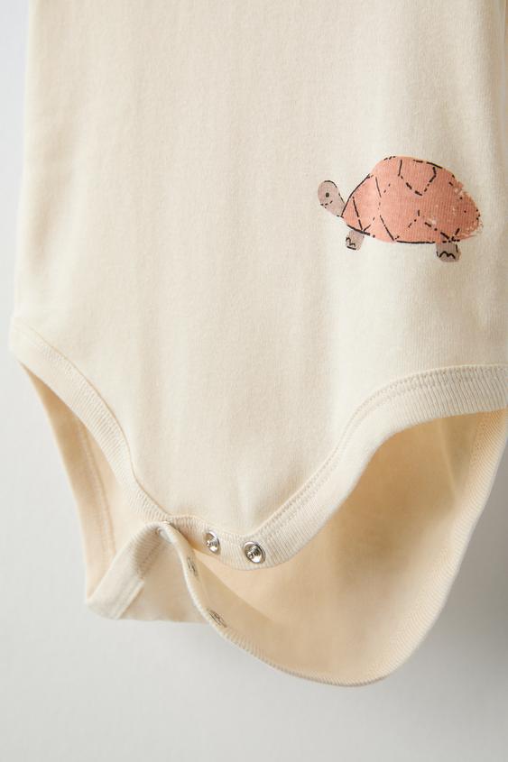 Zara 1 MONTHS - 3 YEARS/ FIVE-PACK OF ANIMAL BODYSUITS
