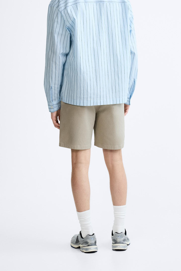 ZARA STRUCTURED CHINO BERMUDA SHORTS