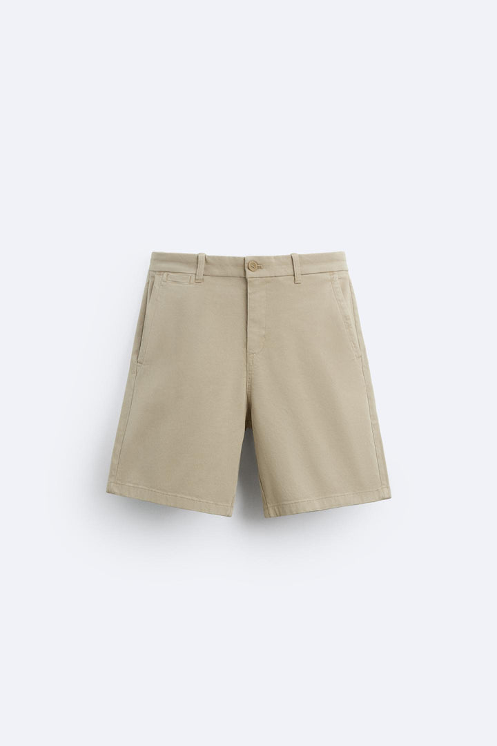 ZARA STRUCTURED CHINO BERMUDA SHORTS