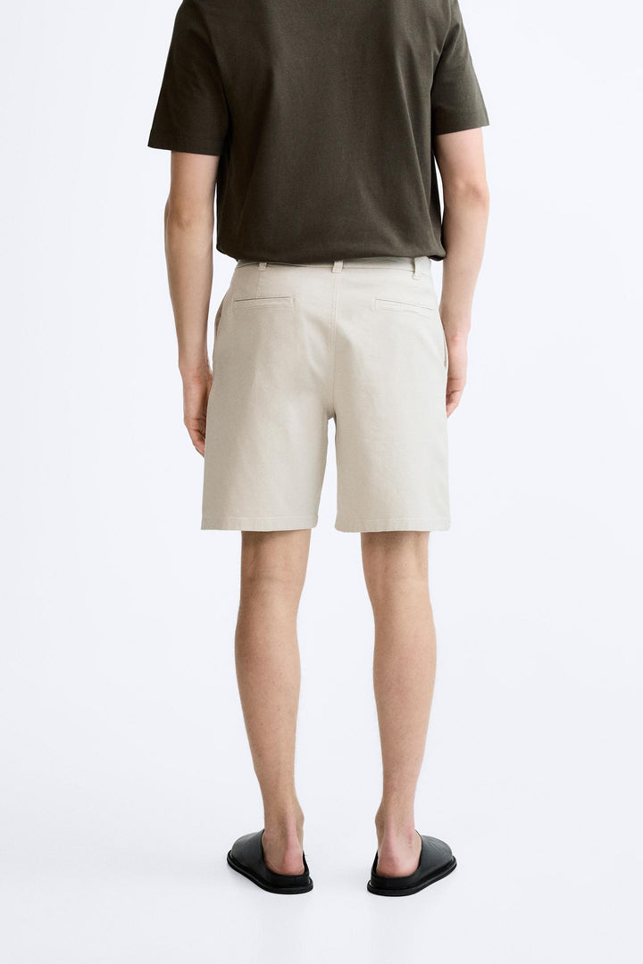 ZARA STRUCTURED CHINO BERMUDA SHORTS