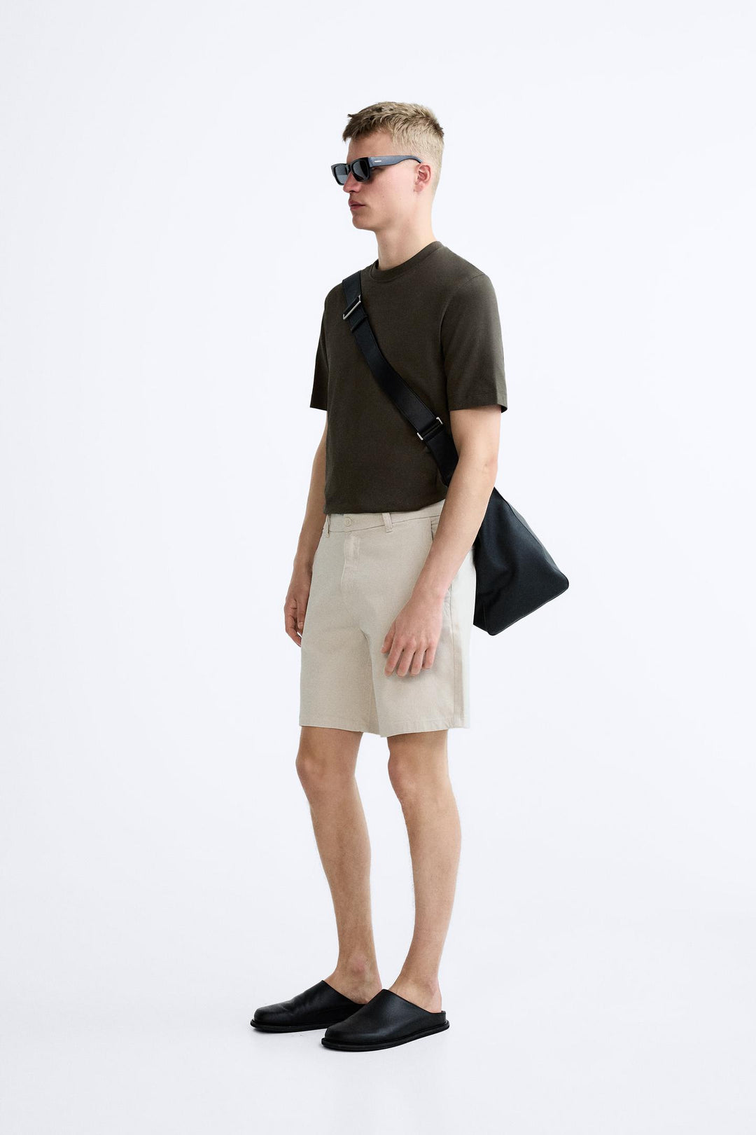 ZARA STRUCTURED CHINO BERMUDA SHORTS