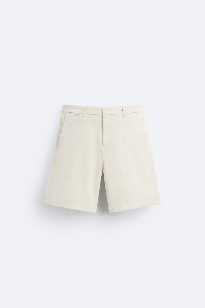 ZARA STRUCTURED CHINO BERMUDA SHORTS