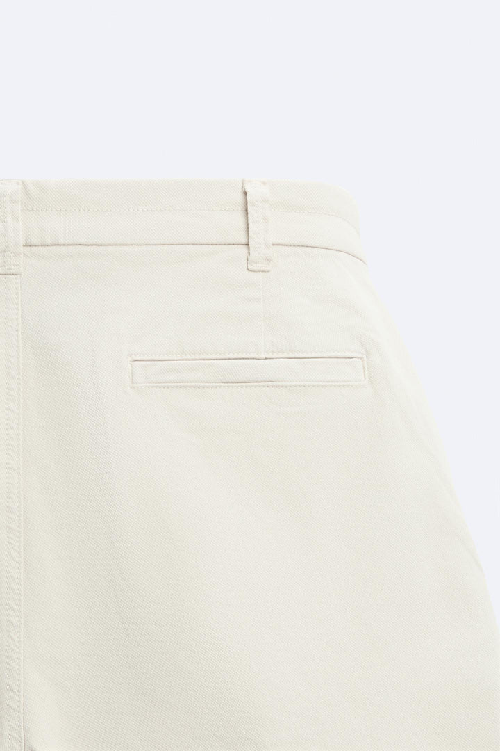 ZARA STRUCTURED CHINO BERMUDA SHORTS