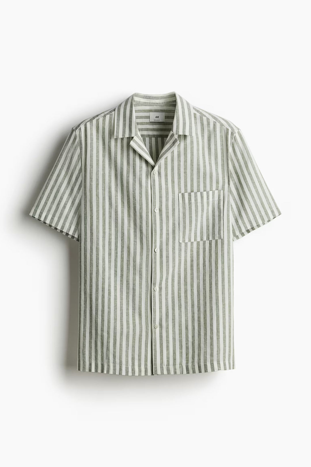 H&M Regular Fit Linen-blend Resort Shirt