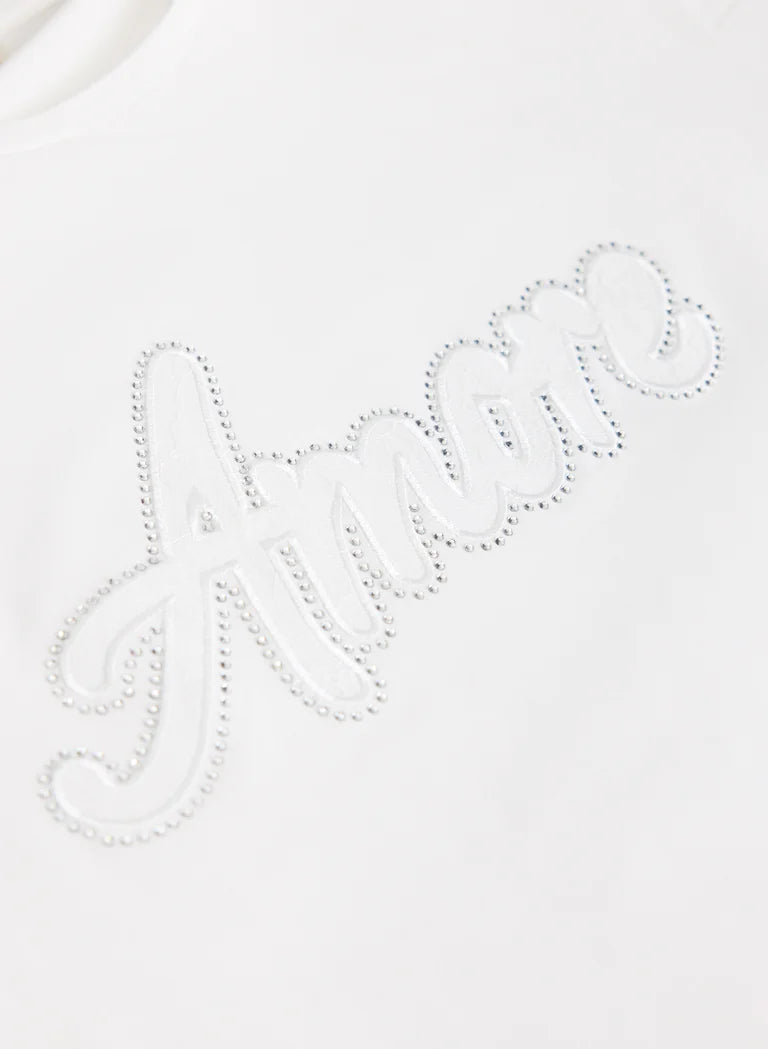 LAURA Embellished Script T-Shirt