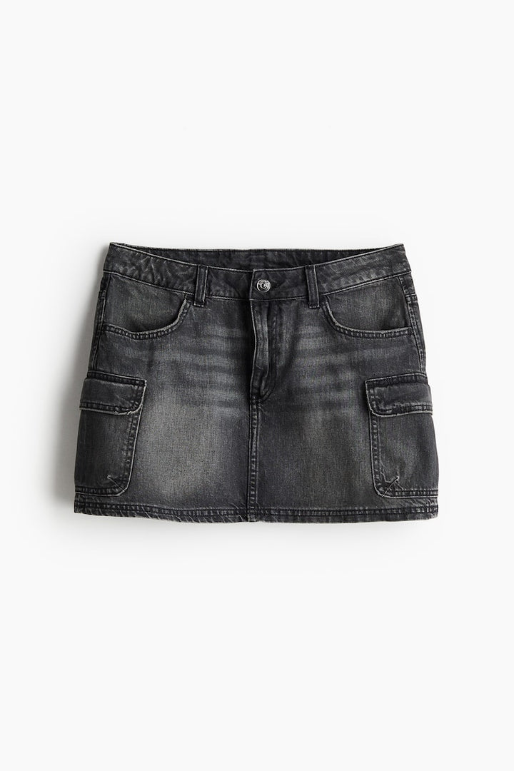 H&M Denim Cargo Mini Skirt
