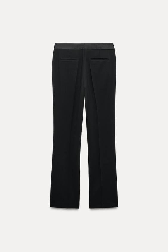 Zara TUXEDO PANTS WITH COMBINATION SATIN EFFECT WAIST