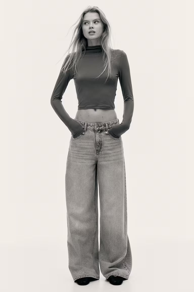 H&M MOCK TURTLENECK TOP