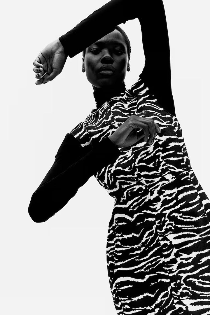 H&M Jacquard-Weave Mini Dress