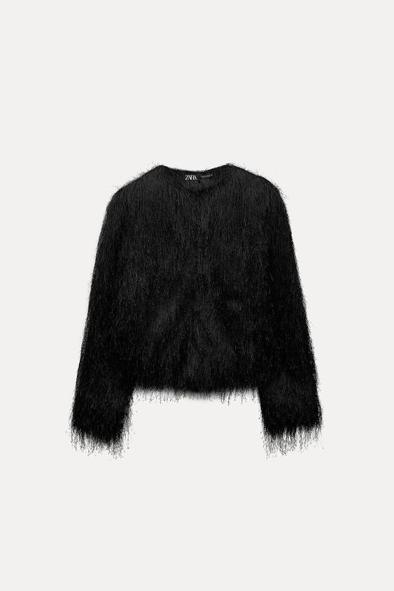 Zara FRINGED JACKET