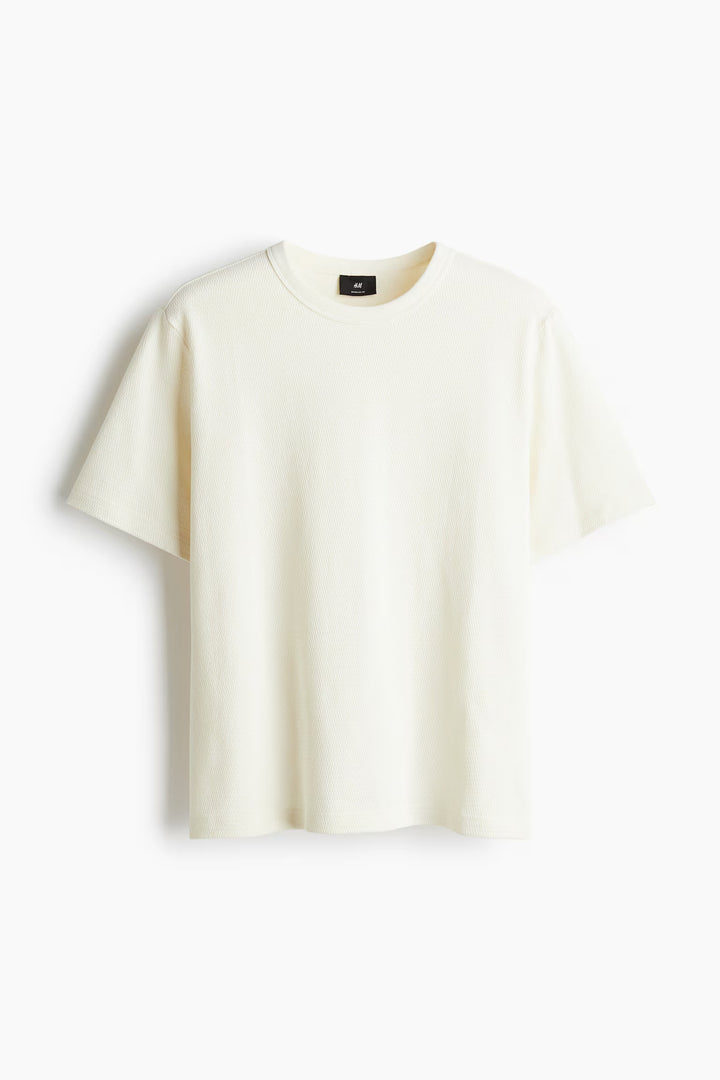 H&M Regular Fit Waffled T-Shirt