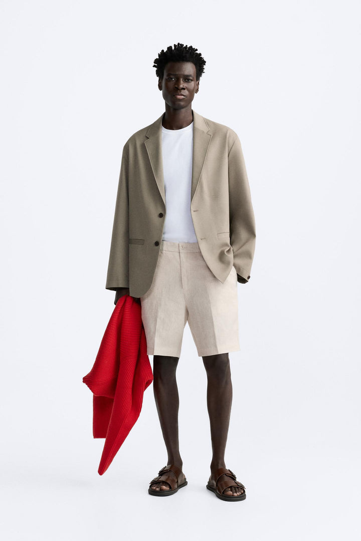 ZARA 100% LINEN SHORTS