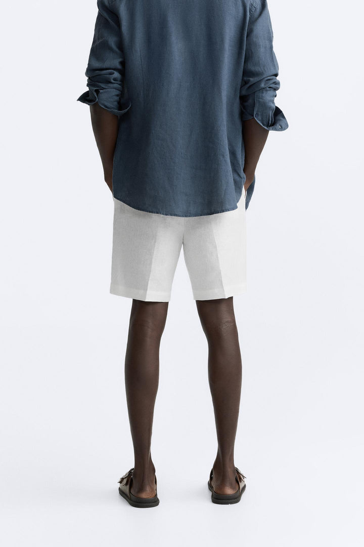 ZARA 100% LINEN SHORTS