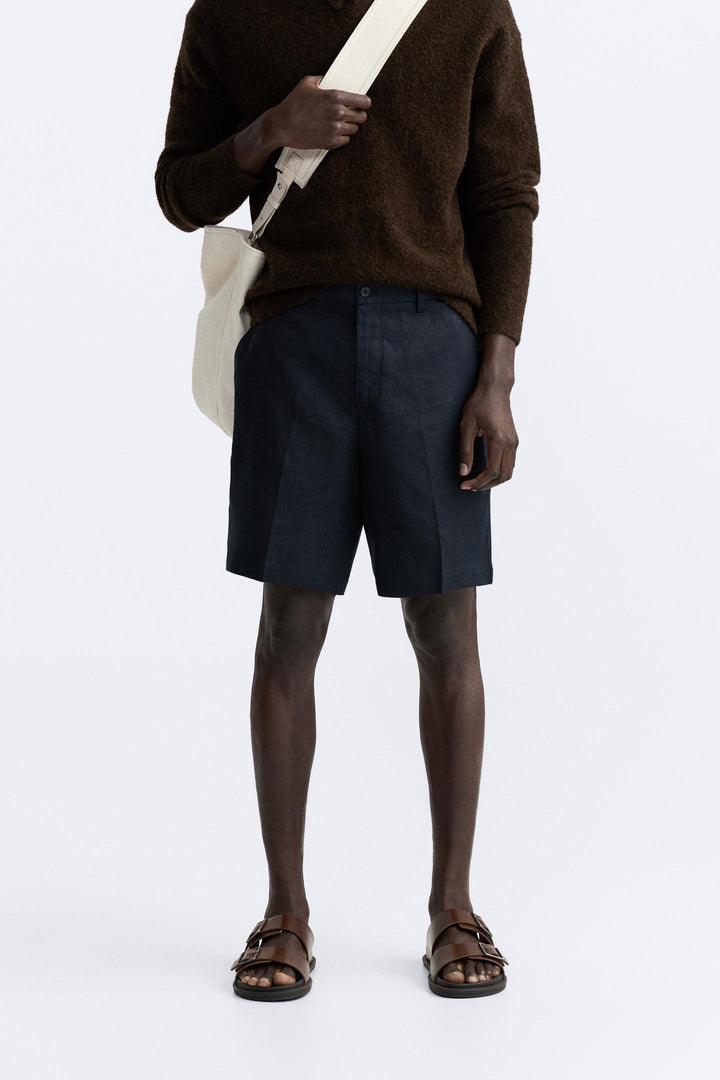 ZARA 100% LINEN SHORTS