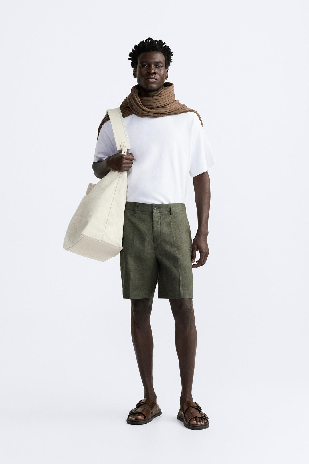 ZARA 100% LINEN SHORTS