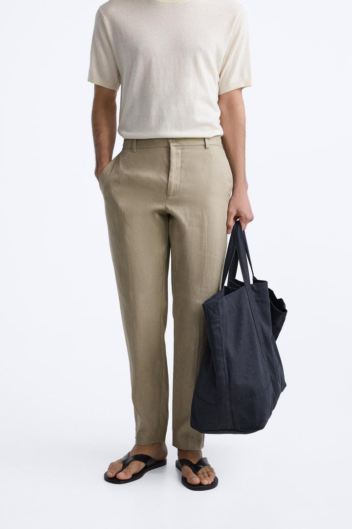 ZARA LINEN PANTS IN 100% LINEN